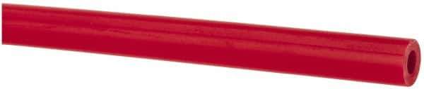 Made in USA - 1/8" ID x 1/4" OD, 1/16" Wall Thickness, Cut to Length (100' Standard Length) LLDPE Tube - Red, 358 Max psi, 44 Shore D Hardness - Best Tool & Supply