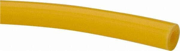 Made in USA - 1/8" ID x 1/4" OD, 1/16" Wall Thickness, Cut to Length (100' Standard Length) LLDPE Tube - Yellow, 358 Max psi, 44 Shore D Hardness - Best Tool & Supply