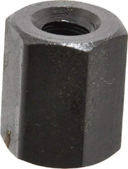 Gibraltar - 1/4-20 UNC, 5/8" OAL Steel Standard Coupling Nut - Black Oxide Coated, 1/2" Width Across Flats - Best Tool & Supply