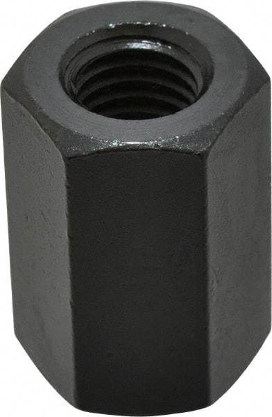 Gibraltar - 5/8-11 UNC, 1-5/8" OAL Steel Standard Coupling Nut - Black Oxide Coated, 1-1/16" Width Across Flats - Best Tool & Supply