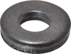 Gibraltar - 3/16" Screw, Grade 1010 Case Hardened Steel Standard Flat Washer - 13/64" ID x 1/2" OD, 3/32" Thick, Black Oxide Finish - Best Tool & Supply