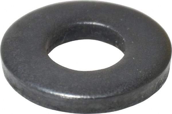 Gibraltar - 3/8" Screw, Grade 1010 Case Hardened Steel Standard Flat Washer - 13/32" ID x 7/8" OD, 1/8" Thick, Black Oxide Finish - Best Tool & Supply