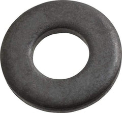 Gibraltar - 7/16" Screw, Grade 1010 Case Hardened Steel Standard Flat Washer - 15/32" ID x 1" OD, 1/8" Thick, Black Oxide Finish - Best Tool & Supply