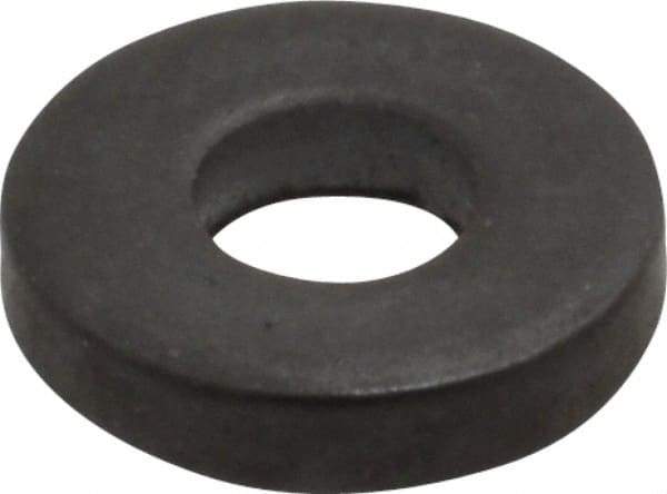 Gibraltar - #8 Screw, Grade 1010 Case Hardened Steel Standard Flat Washer - 3/16" ID x 7/16" OD, 5/64" Thick, Black Oxide Finish - Best Tool & Supply