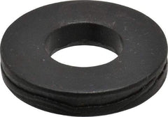 Gibraltar - 7/16" Screw, Grade 1010 Case Hardened Steel Standard Flat Washer - 15/32" ID x 1" OD, 3/16" Thick, Black Oxide Finish - Best Tool & Supply