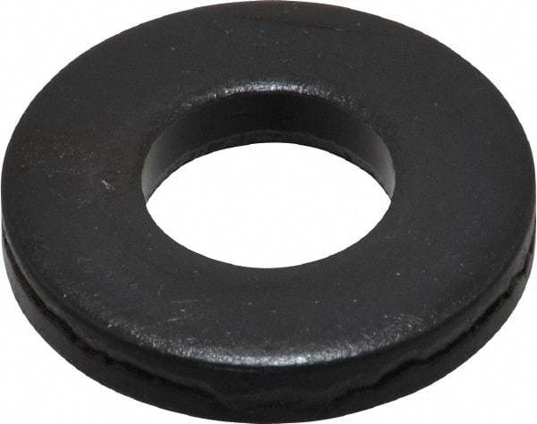 Gibraltar - 1/2" Screw, Grade 1010 Case Hardened Steel Standard Flat Washer - 17/32" ID x 1-1/8" OD, 3/16" Thick, Black Oxide Finish - Best Tool & Supply