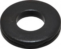 Gibraltar - 1/2" Screw, Grade 1010 Case Hardened Steel Standard Flat Washer - 17/32" ID x 1-1/8" OD, 3/16" Thick, Black Oxide Finish - Best Tool & Supply