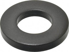 Gibraltar - M24 Screw, Grade 1010 Case Hardened Steel Standard Flat Washer - 26mm ID x 51mm OD, 7mm Thick, Black Oxide Finish - Best Tool & Supply