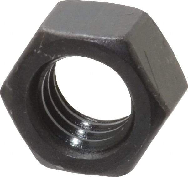 Gibraltar - 3/8-16 UNC Steel Right Hand Heavy Hex Nut - 9/16" Across Flats, 21/64" High, Black Oxide Finish - Best Tool & Supply