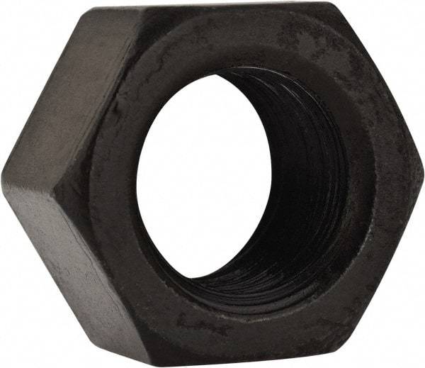 Gibraltar - 1/2-13 UNC Steel Right Hand Heavy Hex Nut - 3/4" Across Flats, 7/16" High, Black Oxide Finish - Best Tool & Supply