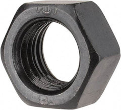 Gibraltar - 7/8-9 UNC Steel Right Hand Heavy Hex Nut - 1-5/16" Across Flats, 3/4" High, Black Oxide Finish - Best Tool & Supply