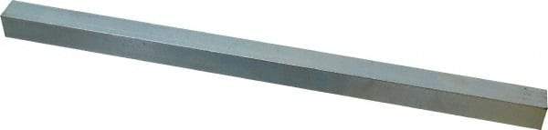 Made in USA - 12" Long x 5/8" High x 5/8" Wide, Zinc-Plated Undersized Key Stock - C1018 Steel - Best Tool & Supply