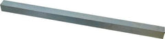 Made in USA - 12" Long x 5/8" High x 5/8" Wide, Zinc-Plated Undersized Key Stock - C1018 Steel - Best Tool & Supply