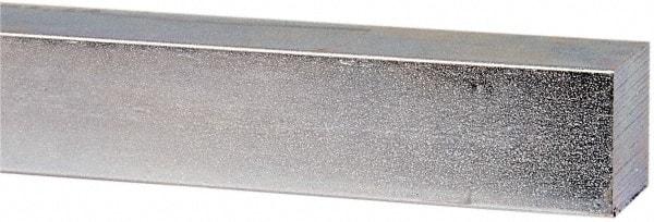 Made in USA - 12" Long x 1" High x 1" Wide, Zinc-Plated Undersized Key Stock - C1018 Steel - Best Tool & Supply