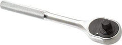 Proto - 1/2" Drive Pear Head Ratchet - Full Polish Chrome Finish, 10" OAL, 24 Gear Teeth - Best Tool & Supply