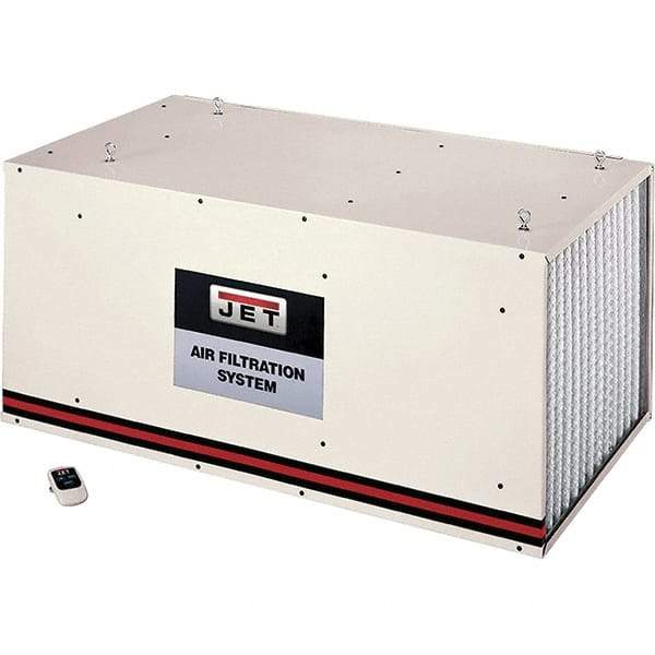 Jet - 1µm, 115 Volt Ceiling Mount Air Filtration Machine - 44" Long x 20" Deep x 24" High, 1,700 CFM Air Flow - Best Tool & Supply