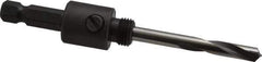 Starrett - 9/16 to 1-3/16" Tool Diam Compatibility, Straight Shank, Carbide-Tipped Integral Pilot Drill, Hole Cutting Tool Arbor - 3/8" Min Chuck, Hex Shank Cross Section, Threaded Shank Attachment, For SH, DH, CT & D Hole Saws - Best Tool & Supply