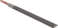 Simonds File - 6" Long, Bastard Cut, Half Round American-Pattern File - Double Cut, Tang - Best Tool & Supply