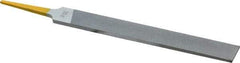 PFERD - 6" Swiss Pattern Hand File - Double Cut, 5/8" Width Diam x 5/32" Thick, With Tang - Best Tool & Supply