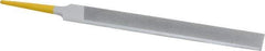 PFERD - 6" Swiss Pattern Hand File - Double Cut, 5/8" Width Diam x 5/32" Thick, With Tang - Best Tool & Supply