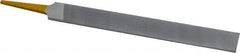 PFERD - 8" Swiss Pattern Hand File - Double Cut, 25/32" Width Diam x 7/32" Thick, With Tang - Best Tool & Supply