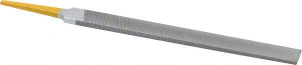 PFERD - 8" Swiss Pattern Hand File - Double Cut, 25/32" Width Diam x 7/32" Thick, With Tang - Best Tool & Supply