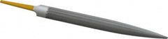 PFERD - 6" Swiss Pattern Half Round File - 9/32" Width Diam x 5/32" Thick, With Tang - Best Tool & Supply