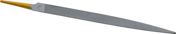 PFERD - 8" Swiss Pattern Half Round File - 3/4" Width Diam x 7/32" Thick, With Tang - Best Tool & Supply