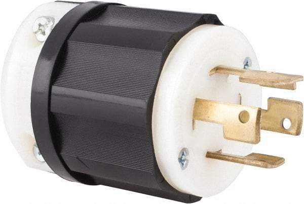 Leviton - 250 VAC, 30 Amp, NonNEMA Configuration, Industrial Grade, Self Grounding Plug - 3 Phase, 3 Poles, 0.595 to 1.15 Inch Cord Diameter - Best Tool & Supply