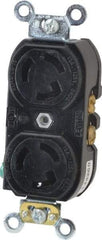 Leviton - 125 VAC, 15 Amp, L5-15R NEMA, Self Grounding Receptacle - 2 Poles, 3 Wire, Female End, Black - Best Tool & Supply