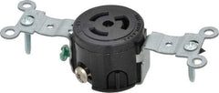 Leviton - 125 VAC, 15 Amp, L5-15R NEMA, Self Grounding Receptacle - 2 Poles, 3 Wire, Female End, Black - Best Tool & Supply