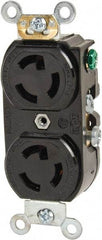 Leviton - 277 VAC, 15 Amp, L7-15R NEMA, Self Grounding Receptacle - 2 Poles, 3 Wire, Female End, Black - Best Tool & Supply