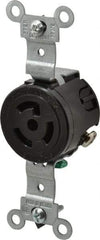 Leviton - 277 VAC, 15 Amp, L7-15R NEMA, Self Grounding Receptacle - 2 Poles, 3 Wire, Female End, Black - Best Tool & Supply