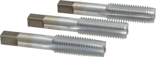 Made in USA - 3/4-10 UNC, 4 Flute, Bottoming, Plug & Taper, Chrome Finish, High Speed Steel Tap Set - Right Hand Cut, 4-1/4" OAL, 2" Thread Length, 2B/3B Class of Fit - Best Tool & Supply