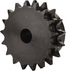 Browning - 17 Teeth, 5/8" Chain Pitch, Chain Size 50-2, Double Plain Bore Sprocket - 3/4" Bore Diam, 3.401" Pitch Diam, 3.72" Outside Diam - Best Tool & Supply