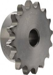 Browning - 16 Teeth, 1/2" Chain Pitch, Chain Size 40, Min Plain Bore Sprocket - 5/8" Bore Diam, 2-9/16" Pitch Diam, 2.8" Outside Diam - Best Tool & Supply