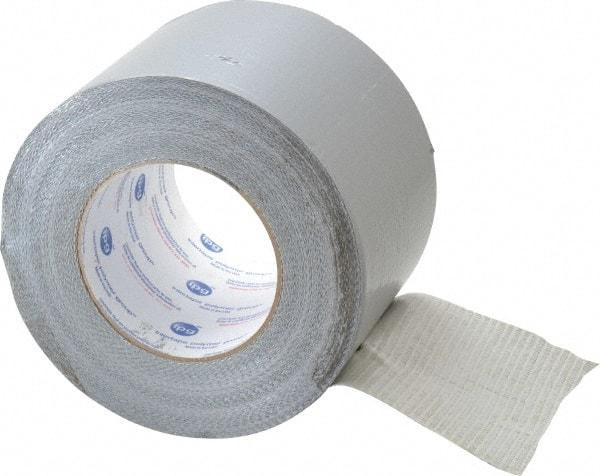 Intertape - 4" x 55m Silver Duct Tape - 9 mil, Rubber Adhesive, Polyethylene Cloth Backing, 18 Lb/ln Tensile Strength, 32°F to 160°F, Series AC20 - Best Tool & Supply