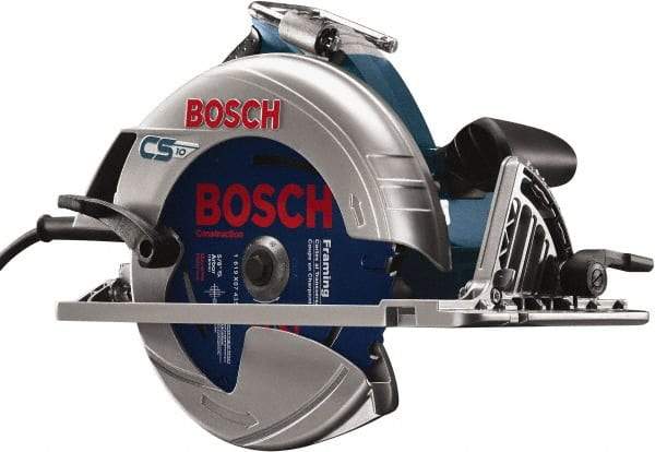 Bosch - 15 Amps, 7-1/4" Blade Diam, 5,600 RPM, Electric Circular Saw - 7-1/4" Arbor Hole, Left Blade - Best Tool & Supply