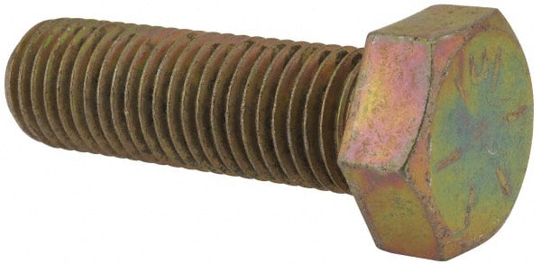 Made in USA - 1-8 UNC, 3-1/4" Length Under Head Hex Head Cap Screw - Best Tool & Supply