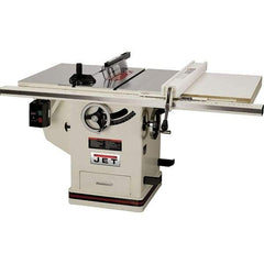 Jet - 10" Blade Diam, Table Saw - 4,300 RPM, 29" Table Depth x 42" Table Width, 230 Volts, 14.5 Amps, 5/8" Arbor - Best Tool & Supply