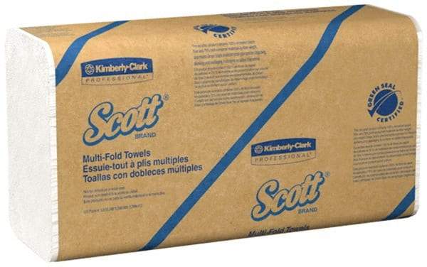 Scott - 1 Ply White Multi-Fold Paper Towels - 9-1/4" Wide - Best Tool & Supply