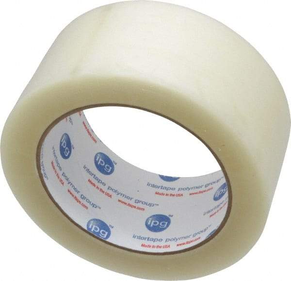 Intertape - 2" x 110 Yd Clear Rubber Adhesive Sealing Tape - Polypropylene Film Backing, 1.85 mil Thick, 27 Lb Tensile Strength, Series 7100 - Best Tool & Supply