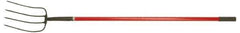 PRO-SOURCE - Spading Fork with 48" Straight Fiberglass Handle - 8-3/4" Blade Width, 4 Tines, 12-1/2" Tine Length - Best Tool & Supply