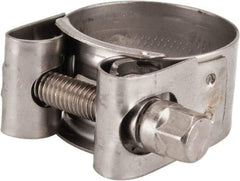 Mikalor - 1-1/8" Hose, 0.71" Wide x 0.04" Thick, T-Bolt Hose Clamp - 1.06 to 1.14" Diam, Stainless Steel - Best Tool & Supply