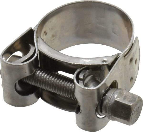 Mikalor - 1-3/16" Hose, 0.78" Wide x 0.04" Thick, T-Bolt Hose Clamp - 1.14 to 1.22" Diam, Stainless Steel - Best Tool & Supply