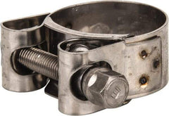 Mikalor - 1-1/4" Hose, 0.78" Wide x 0.04" Thick, T-Bolt Hose Clamp - 1.22 to 1.34" Diam, Stainless Steel - Best Tool & Supply