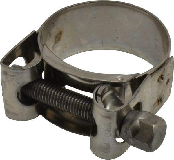 Mikalor - 1-13/32" Hose, 0.78" Wide x 0.04" Thick, T-Bolt Hose Clamp - 1.34 to 1.46" Diam, Stainless Steel - Best Tool & Supply