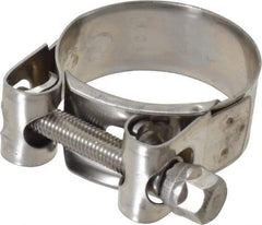 Mikalor - 1-5/8" Hose, 0.78" Wide x 0.04" Thick, T-Bolt Hose Clamp - 1.58 to 1.69" Diam, Stainless Steel - Best Tool & Supply