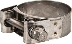 Mikalor - 1-3/4" Hose, 0.78" Wide x 0.04" Thick, T-Bolt Hose Clamp - 1.69 to 1.85" Diam, Stainless Steel - Best Tool & Supply