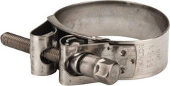 Mikalor - 2-1/4" Hose, 0.78" Wide x 0.04" Thick, T-Bolt Hose Clamp - 2.17 to 2.32" Diam, Stainless Steel - Best Tool & Supply